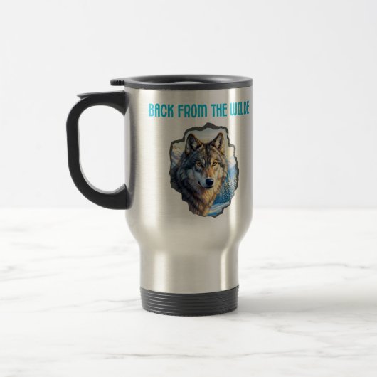 Mugs Majestic Wolf Double Exposure Wilderness (Gauche)