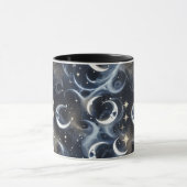 Mugs – Metallic Silver Celestial Moon Phase Luxury (Centre)