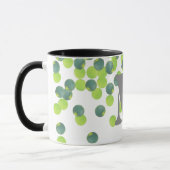 Mugs Monogrammes Personnalisés, Confetti Vert Desi (Gauche)