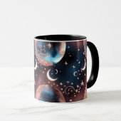 Mugs – Rose Gold Celestial Moon Phase Luxury Coffe (Devant droit)