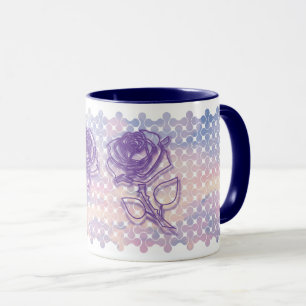 Mugs Roses Pastel Abstraits