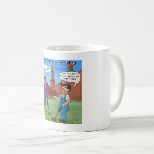 Mugs russophones amusants en métal d'intérieur par (Devant droit)