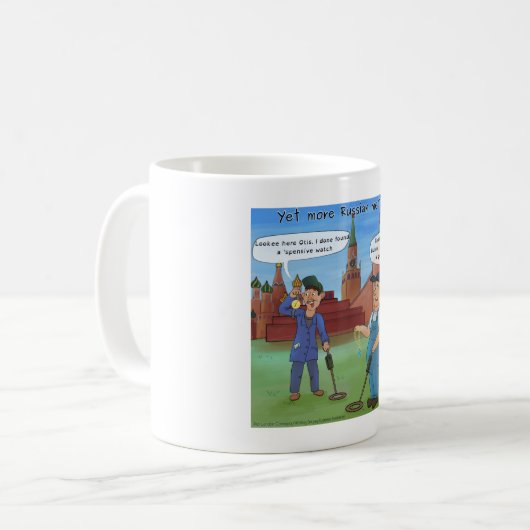 Mugs russophones amusants en métal d'intérieur par (Devant gauche)