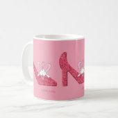 Mugs Saint-Valentin Amour Chaussure Rose Hello (Devant gauche)