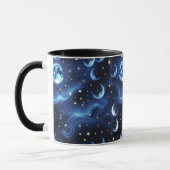 Mugs – Sapphire Blue Celestial Moon Phase Luxury  (Gauche)