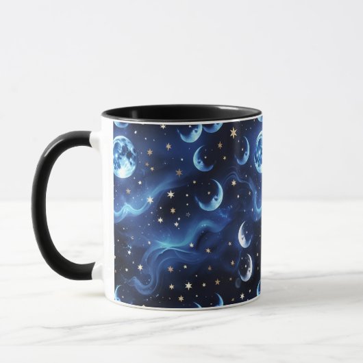 Mugs – Sapphire Blue Celestial Moon Phase Luxury  Mok (Links)