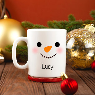 Mugs Snowman Personnalisés, Mug de Noël Personnali