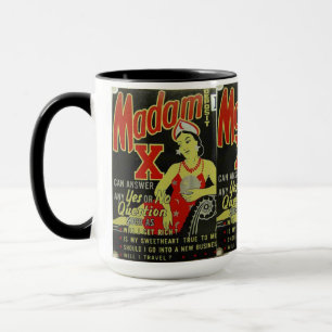 MUGS vintages - MADAM X PSYCHIC RETRO ART