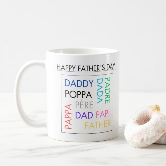 Mugs with design for Father's Day (Avec donut)