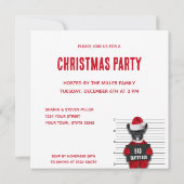 Mugshot Bad Santa's Funny Dog Kerstmis Kaart (Achterkant)