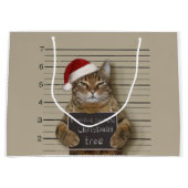 Mugshot Cat Kerstmis Groot Cadeauzakje (Voorkant)
