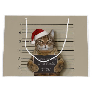 Mugshot Cat Kerstmis Groot Cadeauzakje