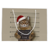 Mugshot Cat Kerstmis Groot Cadeauzakje (Achterkant)