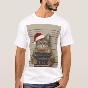 Mugshot Cat Kerstmis T-shirt