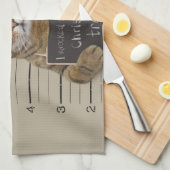 Mugshot Cat Kerstmis Theedoek (Quarter Fold)