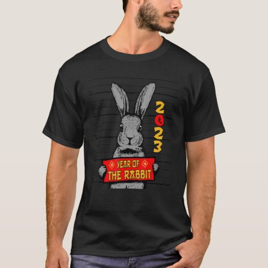 Mugshot Chinese New Year Of The Rabbit Lunar Zodia T-shirt (Voorkant)