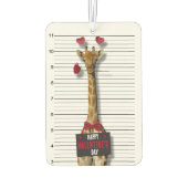 Mugshot Guilty Giraffe Funny Happy Valentine Dag Luchtverfrisser (Achterkant)