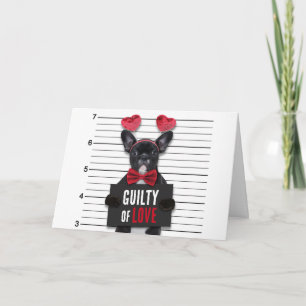 Mugshot Guilty Love Dog Funny Valentijnsdag Kaart