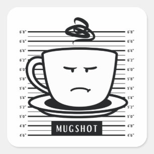 Mugshot Vierkante Sticker