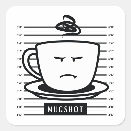 Mugshot Vierkante Sticker (Voorkant)
