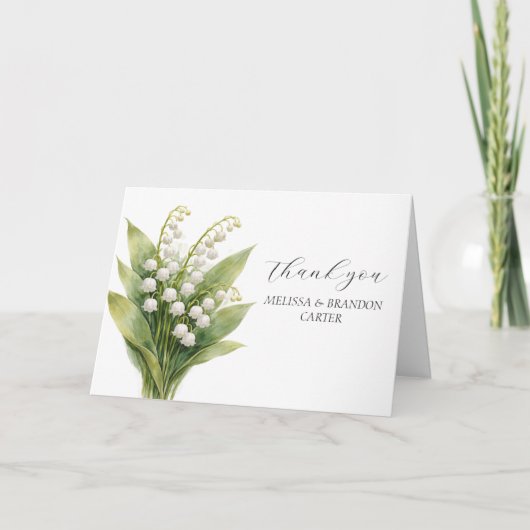 Muguet Blanc Fleur de Mariage Merci (Devant)
