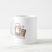 Muguet mignon DJ Scratch Kitty Cat Pun Mug (Devant gauche)