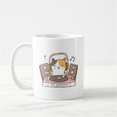 Muguet mignon DJ Scratch Kitty Cat Pun Mug (Gauche)