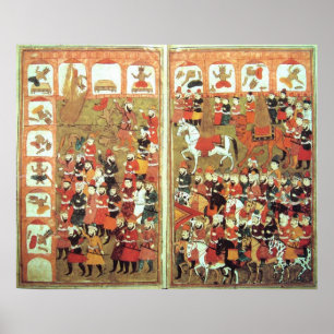 Muhammad Destroming Icons in de Kaaba Poster