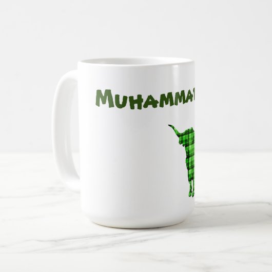 Muhammad Name with Highland Koe, Koffee Mok (Voorkant links)