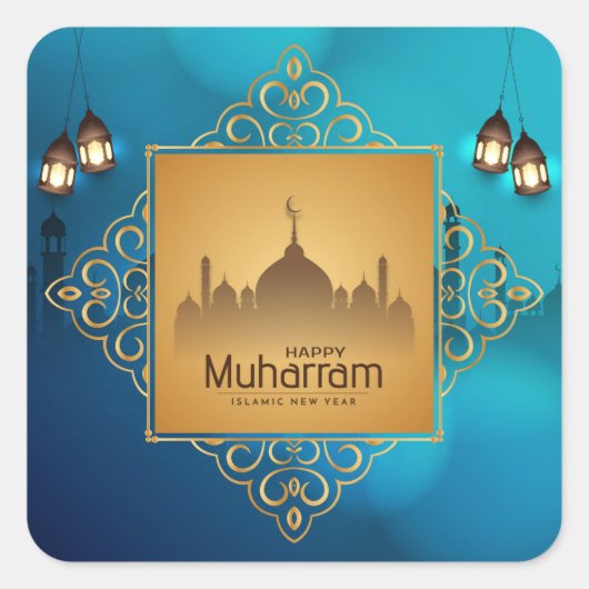 Muharram Islamitisch nieuwjaarsvierkant Sticker (Voorkant)