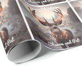 Muilherten en kerstverlichting cadeaupapier (Rol Hoek)