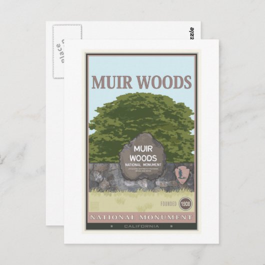 Muir Bossen Nationaal Monument 2 Briefkaart (Voorkant / Achterkant)