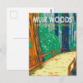 Muir Bossen Nationaal Monument  Kunst Briefkaart (Voorkant / Achterkant)