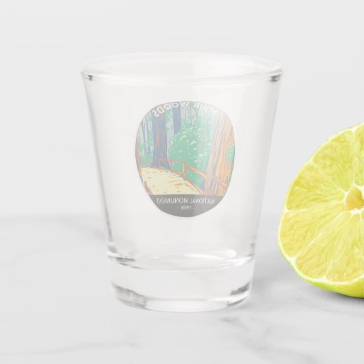 Muir Bossen National Monument California Shot Glas (Achterkant)