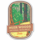 Muir Bossen National Monument Sticker (Voorkant)