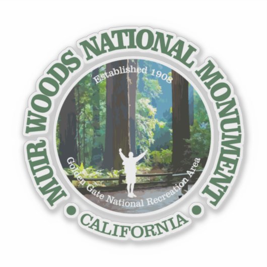 Muir Bossen National Monument Sticker (Voorkant)