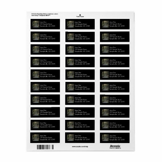 Muir Bossen Stroom Boslandschap Etiket (Full Sheet)