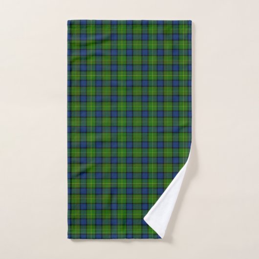 Muir Moore écossais vert bleu plaid (Serviette à main)