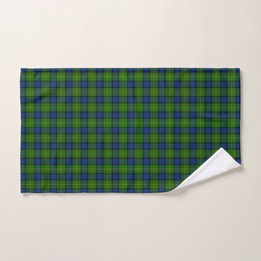 Muir Moore écossais vert bleu plaid (Serviette à main)