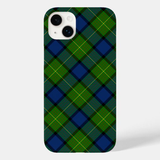 Muir Moore tartan green blue plaid Case-Mate iPhone Case (Achterkant)