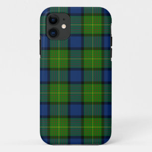 Muir Moore tartan green blue plaid iPhone 11 Hoesje