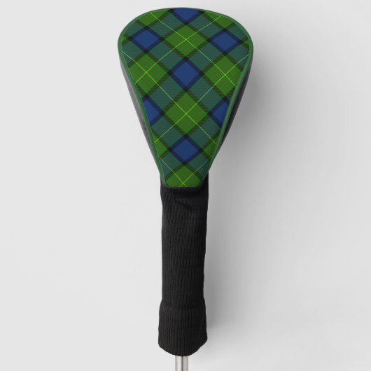 Muir Moore tartan green blue plaid Golfheadcover (Voorkant)