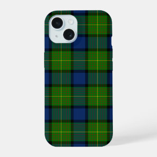 Muir Moore tartan green blue plaid iPhone 15 Hoesje