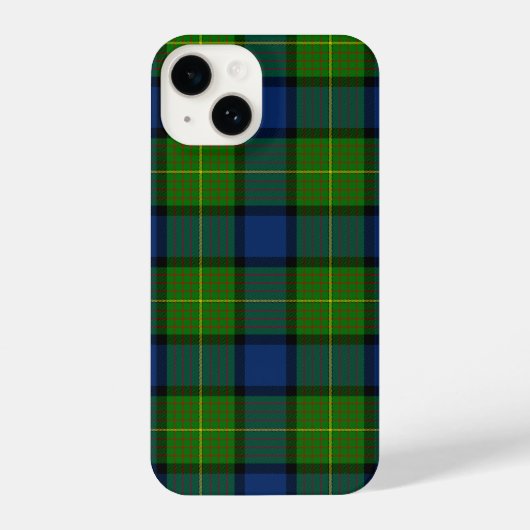 Muir Moore tartan green blue plaid iPhone Hoesje (Achterkant)