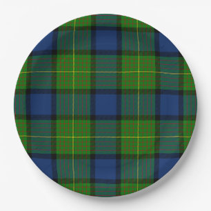 Muir Moore tartan green blue plaid Papieren Bordje