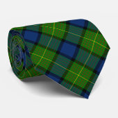 Muir Moore tartan green blue plaid Stropdas (Opgerold)