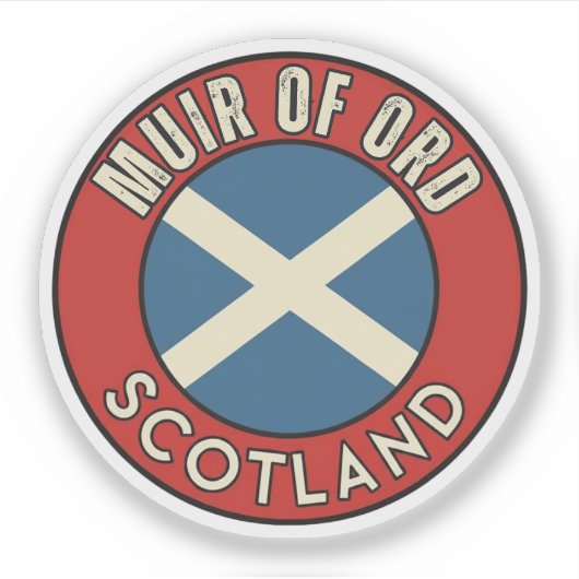 Muir of Ord, Scotland Sticker (Voorkant)
