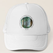 Muir Quote Waterverf Forest Trucker Pet (Voorkant)