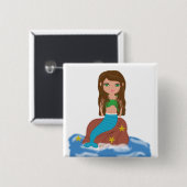 Muirenn de Mermaid Button (Voorkant /achterkant)