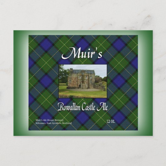 Muir's Rowallan Castle Ale Briefkaart (Voorkant)